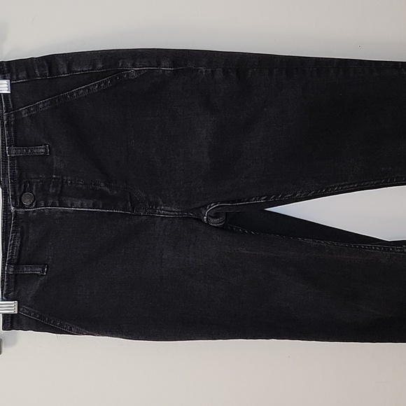 Free People Black Level Up Slit Bootcut  Raw Hem Jeans Size 28 - Picture 7 of 16